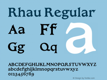 Rhau Regular Version 1.000 | web-otf图片样张