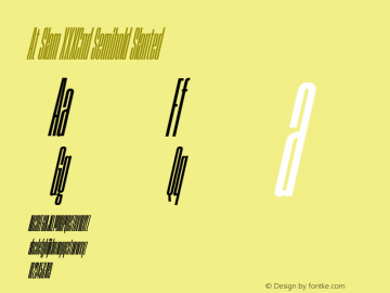 At Slam XXXCnd Semibold Slanted Version 1.100;Glyphs 3.1.2 (3151)图片样张