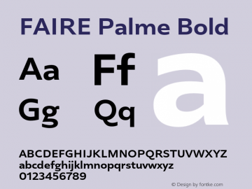 FAIRE Palme Bold Version 1.000 | FøM Fix图片样张