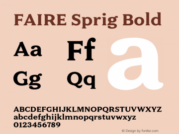 FAIRE Sprig Bold Version 1.000 | FøM Fix图片样张