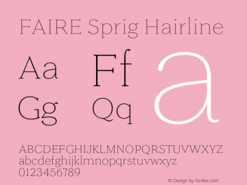 FAIRE Sprig Hairline Version 1.000图片样张