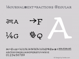 JournalTextFractions Regular Altsys Fontographer 3.5  1/25/93 Font Sample