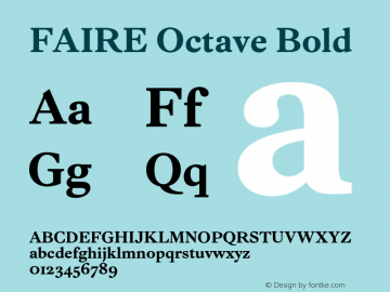 FAIRE Octave Bold Version 1.000图片样张