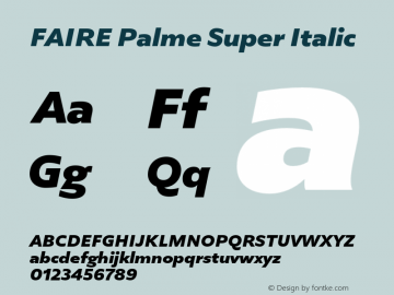 FAIRE Palme Super Italic Version 1.000图片样张