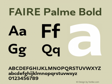 FAIRE Palme Bold Version 1.000图片样张