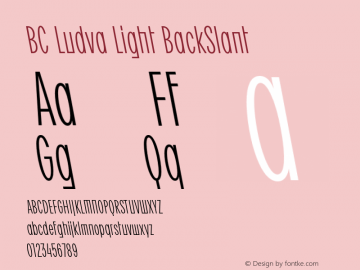 BC Ludva Light BackSlant Version 1.000 | web-otf图片样张