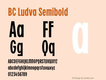 BC Ludva Semibold Version 1.000 | web-otf图片样张