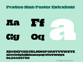 Pratico Slab Poster ExtraBold Version 1.002;Glyphs 3.1.1 (3148)图片样张