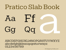 Pratico Slab Book Version 1.002;Glyphs 3.1.1 (3148)图片样张