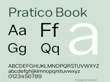 Pratico Book Version 1.002;Glyphs 3.1.1 (3148)图片样张