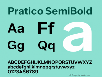 Pratico SemiBold Version 1.002;Glyphs 3.1.1 (3148)图片样张