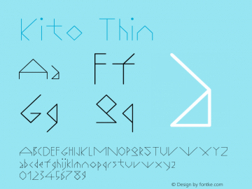 Kito Thin Version 1.000;hotconv 1.0.109;makeotfexe 2.5.65596图片样张