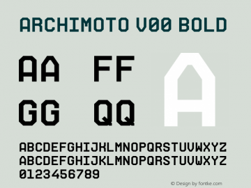 ArchimotoV00-Bold Version 1.000图片样张