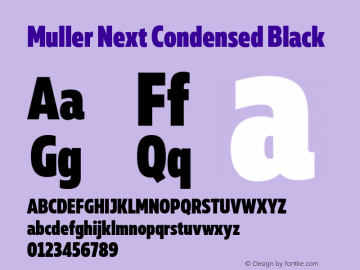 Muller Next Condensed Black Version 2.000 | FøM Fix图片样张