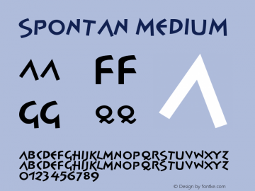 Spontan Medium Version 001.000 Font Sample