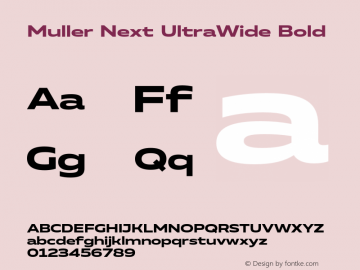 Muller Next UltraWide Bold Version 2.001 | FøM Fix图片样张