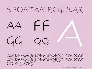 Spontan Regular 001.000 Font Sample