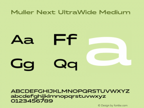 Muller Next UltraWide Medium Version 2.001;Glyphs 3.1.1 (3140)图片样张
