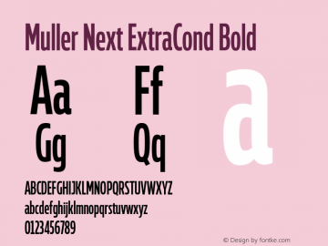 Muller Next ExtraCond Bold Version 2.000;Glyphs 3.1.1 (3140)图片样张