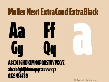 Muller Next ExtraCond ExtraBlack Version 2.000;Glyphs 3.1.1 (3140)图片样张
