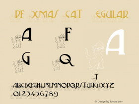 pf_xmas_cat Regular 2001; 1.0, initial release Font Sample