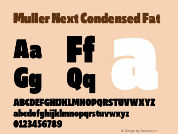 Muller Next Condensed Fat Version 2.000;Glyphs 3.1.1 (3140)图片样张