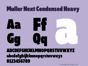 Muller Next Condensed Heavy Version 2.000;Glyphs 3.1.1 (3140)图片样张