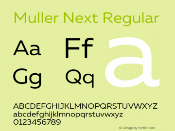 Muller Next Regular Version 2.000;Glyphs 3.1.1 (3140)图片样张