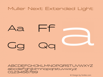 Muller Next Extended Light Version 2.000;Glyphs 3.1.1 (3140)图片样张