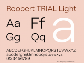 Roobert TRIAL Light Version 3.003;Glyphs 3.1.1 (3137)图片样张