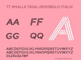 TT Smalls Trial DemiBold Italic Version 2.000.31052022图片样张