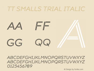 TT Smalls Trial Italic Version 2.000.31052022图片样张