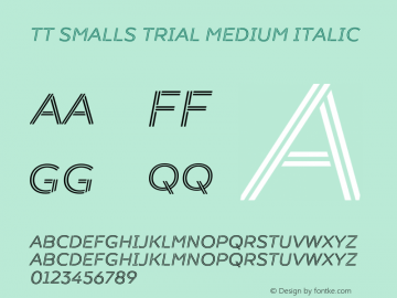 TT Smalls Trial Medium Italic Version 2.000.31052022图片样张