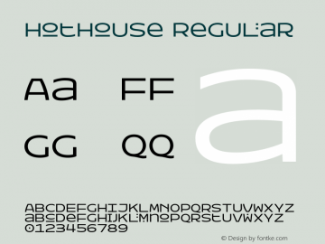 Hothouse Regular Version 1.5图片样张