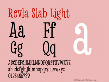 Revla Slab Light Version 1.000 | FøM Fix图片样张