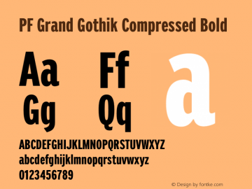 PF Grand Gothik Compressed Bold Version 1.001 | web-otf图片样张