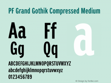 PF Grand Gothik Compressed Medium Version 1.001 | web-otf图片样张