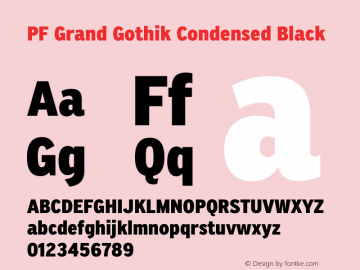 PF Grand Gothik Condensed Black Version 1.001 | web-otf图片样张