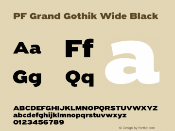 PF Grand Gothik Wide Black Version 1.001 | web-otf图片样张
