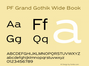 PF Grand Gothik Wide Book Version 1.001 | web-otf图片样张