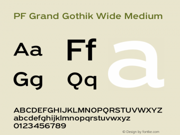 PF Grand Gothik Wide Medium Version 1.001 | web-otf图片样张