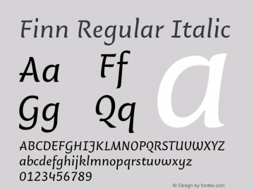 Finn Italic Version 4.001 | web-otf图片样张