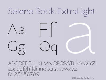 Selene Book ExtraLight Version 2.000 | FøM Fix图片样张