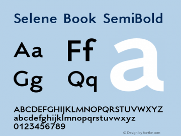Selene Book SemiBold Version 2.000 | FøM Fix图片样张