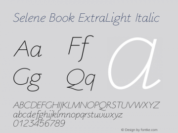 SeleneBook-ExtraLightItalic 2.000图片样张