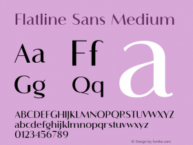 Flatline Sans Medium Version 2.000 | FøM Fix图片样张