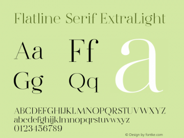 Flatline Serif ExtraLight Version 1.000 | FøM Fix图片样张