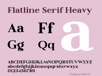 Flatline Serif Heavy Version 1.000 | FøM Fix图片样张