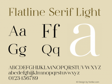 Flatline Serif Light Version 1.000 | FøM Fix图片样张