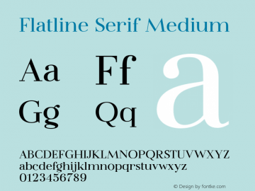 Flatline Serif Medium Version 1.000 | FøM Fix图片样张